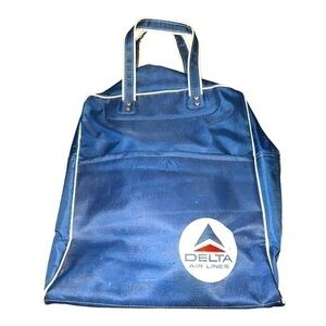 ▶️ Delta Airlines ◀️ Vintage 70's Collectible Duffle-Carry On Bag